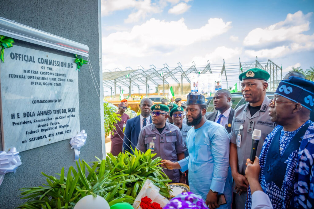 Tinubu Commissions N73bn Customs Complex as Q1 Revenue Surges
