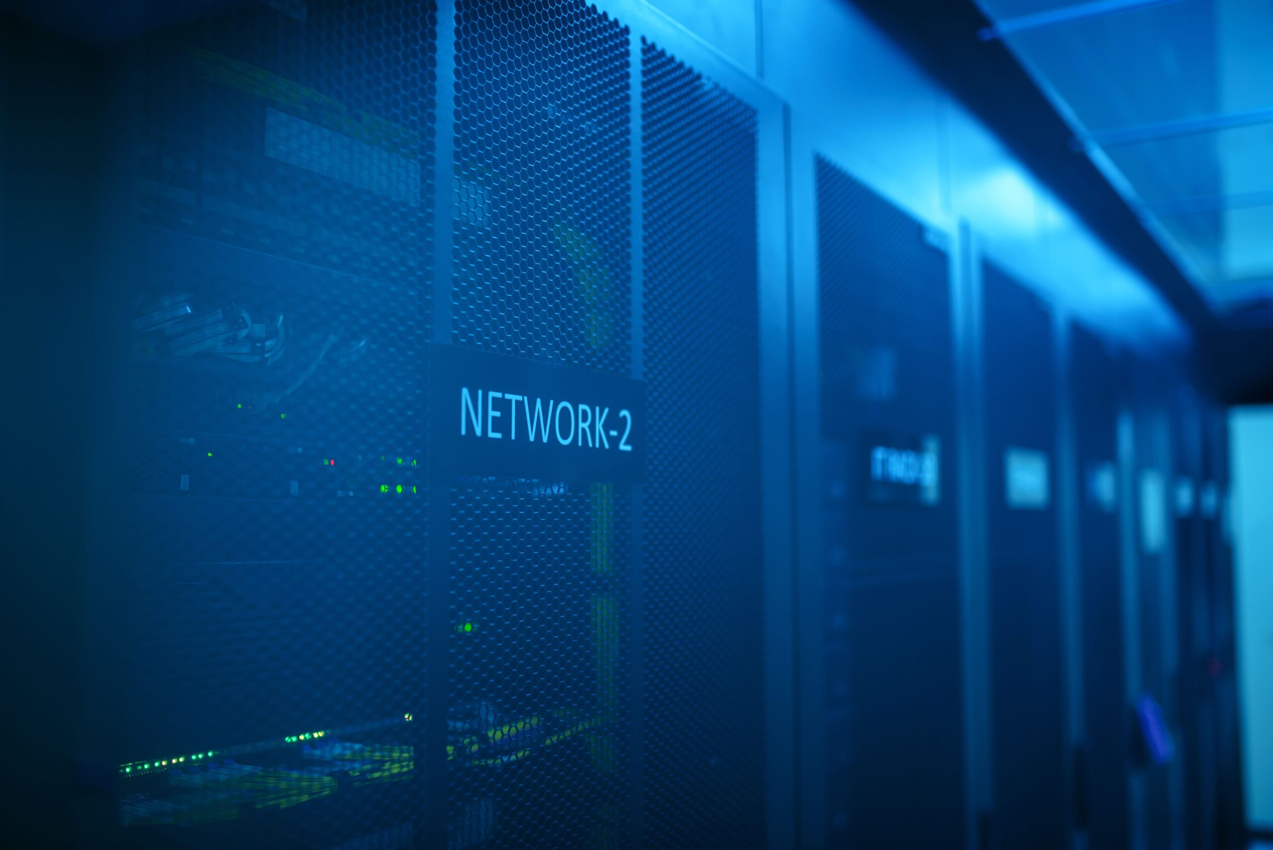 A network of glowing connected nodes representing distributed AI computing infrastructure across a map of Africa