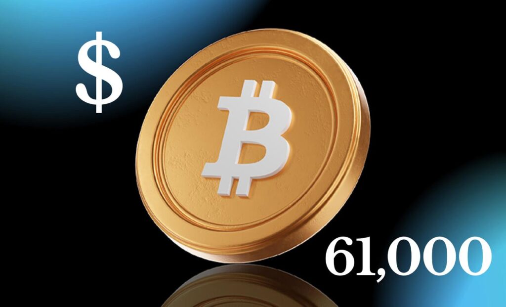 Bitcoin Climbs Above $61,000 Amid Renewed Market Optimism